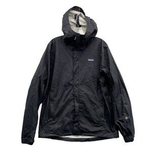 Patagonia H2No Rain Jacket Men's Medium Black Hooded Waterproof Outdoors Shell